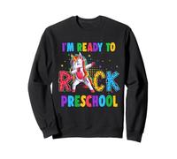 Ready To Rock Preschool Dabbing Unicorn Back To School Sudadera