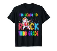 Ready To Rock Third Grade Dabbing Unicorn Back To School Camiseta