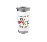 Ready To Rock Third Grade Dabbing Unicorn Back To School Vaso térmico de acero inoxidable de doble pared