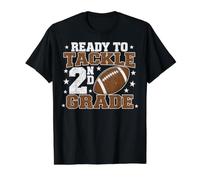 Ready to Tackle 2nd Grade Football Boys First Day of School Camiseta gráfica económica, Hombre, Negro, XL