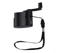 Ready USB Phone Charger Compact Manual Dynamo Generator para viajeros (negro)