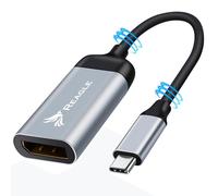 Reagle Adaptador USB-C a DisplayPort 4K @60Hz - Tipo C 3.2 a DP Convertidor Aluminio Plug & Play Duplicación de pantalla y ampliación, unidireccional Video Mirroring Extended Desktop