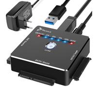 Reagle Adaptador USB SATA IDE con Función de Clonación Offline, Convertidor HDD SSD hasta 16TB, USB 3.2 Gen 1 5Gb/s, para Discos 2,5 y 3,5 Pulgadas SATA I/II/III IDE, Lectores CD DVD, Windows Mac