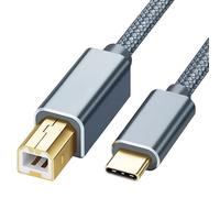 Reagle Cable de impresora USB-C a USB-B, 2 m, 480 Mbps, USB 2.0, Plug & Play, compatible con HP Canon, Epson Xerox Brother para ordenador portátil, PC estable y duradero