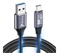 Reagle Cable USB-A USB-C 5M, compatible con Meta Quest 3/3S, Quest 2/Pro, Pico 4, PC Steam VR accesorios, USB-C 3.2 Gen2, 10 Gbps, PD 60 W, Quick Charge 3.0, 4.0