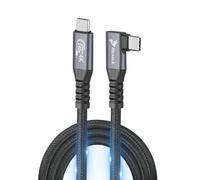 Reagle Cable USB-C curvado: compatible con Meta Quest 3/3S, Quest 2/Pro, Pico 4 - USB-C 3.2 Gen 2x2, 20Gbps, 240W PD, 4K@144Hz, para PC SteamVR y Gaming (5 m)