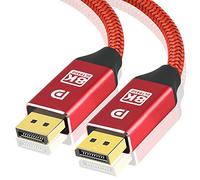 Reagle Cavo DisplayPort 1.4 2M, Cavo DP 8K 60Hz 4K 144Hz 2K 240Hz, 32,4 Gbps HBR3 HDR DSC HDCP 2.2, Display Port per Monitor Gaming PC Laptop Scheda Grafica, Nylon Intrecciato Rosso