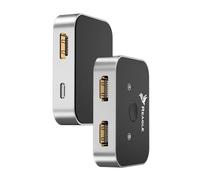 Reagle HDMI Switch 2.1 - Conmutador bidireccional 8K @ 60Hz, 4K @ 144Hz con 48 Gbps de ancho de banda, Plug & Play, carcasa de aluminio, pantalla LED, para TV, PS5, Xbox, Blu-Ray, proyector