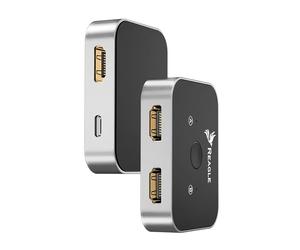 Reagle HDMI Switch 2.1 - Conmutador bidireccional 8K @ 60Hz, 4K @ 144Hz con 48 Gbps de ancho de banda, Plug & Play, carcasa de aluminio, pantalla LED, para TV, PS5, Xbox, Blu-Ray, proyector
