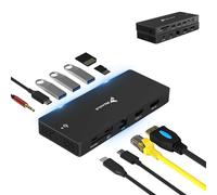 Reagle HUB USB-C 12 en 1 USB-C HUB 12 en 1 HDMI 2.1 DP 1.6 8K 4K DisplayPort MST Docking Station PD100W, LAN, USB-C 3.2 Audio 3,5 mm SD 3.0 i microSD 3.0