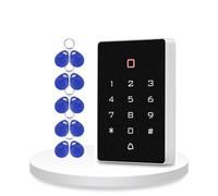 ReaIOKbii Teclado de seguridad con control de acceso IP68, impermeable, RFID, para 2000 usuarios, llavero 10ID para kit de control de acceso, sistema de teclado retroiluminado