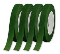 ReaJoys Cinta floral, 4 rollos de cinta verde para floristería, cinta de tallo de flores, accesorios de arreglo para ramo de flores y manualidades