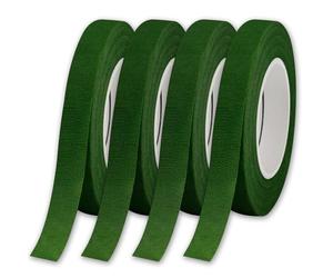 ReaJoys Cinta floral, 4 rollos de cinta verde para floristería, cinta de tallo de flores, accesorios de arreglo para ramo de flores y manualidades