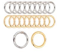 ReaJoys Mosquetón redondo de 20 piezas de mosquetón de metal redondo anillo de 25 mm anillos O anillo de mosquetón llavero para bolso DIY accesorios de artesanía
