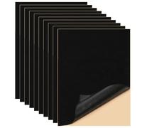 ReaJoys Tela de terciopelo autoadhesiva, color negro, 10 unidades, tela de fieltro de terciopelo, autoadhesiva, para joyero, forro de cajones