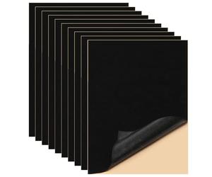 ReaJoys Tela de terciopelo autoadhesiva, color negro, 10 unidades, tela de fieltro de terciopelo, autoadhesiva, para joyero, forro de cajones
