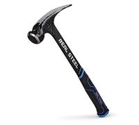 Real 0517 Ultra de acero martillo de carpintero con boca fresada), 21 oz