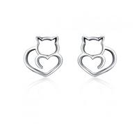 Real Asymmetrical Heart Hoop Earrings for Women Earring Gift