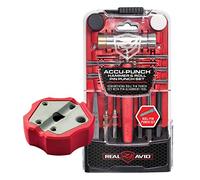Real Avid Roll Pin Punch Set & Hammer + Non-Slip Magnetic Bench Block | 10 Nickel-Plated Steel Roll Pin Punches, 4 Interchangeable Hammer Heads - Brass, Steel, Ruber, Nylon & Non-Marring Bench Block