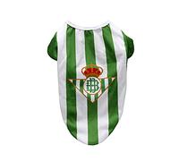 Real Betis Balompié, Camiseta para Mascotas Perro o Gato, Talla L, Producto Oficial Real Betis Balompié, Poliéster, Color Verde y Blanco (CyP Brands)