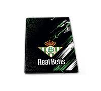 Real Betis Balompié- Carpeta de Solapas, Betis, Fútbol, Carpeta con Gomas, Color Negro, Producto Oficial (CyP Brands)
