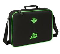 REAL BETIS BALOMPIÉ - Cartera Extraescolares, Maletín Portatodo, Bandolera, Cómoda y Versátil, Calidad y Resistencia, 38x6x28 cm