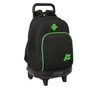 REAL BETIS BALOMPIÉ - Mochila Grande con Ruedas, Compacta, Extraíble, Ideal para Niños de Diferentes Edades, Cómoda y Versátil, Calidad y Resistencia, 33x22x45 cm