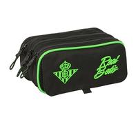 REAL BETIS BALOMPIÉ - Portatodo Triple Big, Estuche Infantil, Estuche Niño, Ideal para Niños en Edad Escolar, Cómodo y Versátil, Calidad y Resistencia, 21.5x8x10 cm