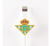 Real Betis Balompié - Protector de Cables con la Forma del Escudo - Decora y Protege - Ayuda a Identificar tu Cargador de Manera Sencilla - Elaborado en Goma Resistente - Producto Oficial del Equipo