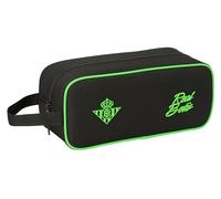 Real Betis BALOMPIÉ - Zapatillero Mediano, Multiusos, Portatodo, Deporte, Extraescolares, Fútbol, Cómodo y Versátil, 34x14x15 cm