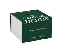 Real Earth - Cocoa Henna - Tinte de Henna - 100% orgánica y natural - Barros para teñir el pelo - Cabellos castaño medio - Coloración Natural - Cosmética ayurvédica - Vegana - Sin amoniacos - 250gr