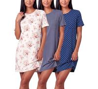 Real Essentials Camisa de Noche para Mujer, Juego 1, 1X