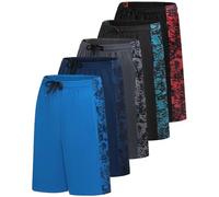 Real Essentials - Paquete de 5 Pantalones Cortos Deportivos Dry-Fit Resistentes al Sudor para Hombre, Set K, Medium
