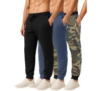 Real Essentials Tech Fleece Joggers Pantalones Deportivos, Conjunto G, S (Pack de 3) para Hombre