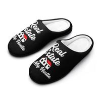 Real Estate Is My Hustle - Pantuflas de casa para hombre, para interiores y exteriores, con suela de goma, Estilo:, 39 2/3 EU