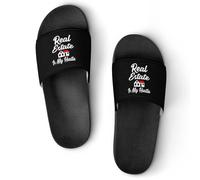 Real Estate Is My Hustle - Pantuflas de casa para hombre, sandalias de baño para ducha, Estilo:, 36 EU