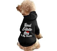 Real Estate is My Hustle - Sudadera con Capucha para Perro con Estampado de Sombrero, Ropa para Perro y Gato, Disfraz de Invierno para Mascotas
