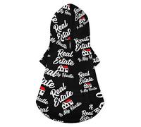 Real Estate is My Hustle Sudadera con capucha para perros Ropa de lujo para perros Chaqueta de invierno para perros Ropa para mascotas Sudadera con capucha Bulldog francés Teddy Pug Ropa para cachorro