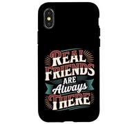 Real Friends Are Always There Lealtad de conexión |- Carcasa para iPhone X/XS
