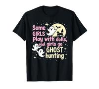 Real Girl Go Ghost Hunting Fantasmas Caza Investigación Paranormal Camiseta