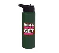 Real Girls get Muddy Race - Carrera de barro Stainless Steel Insulated Water Bottle