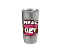Real Girls get Muddy Race - Carrera de barro Vaso térmico de acero inoxidable de doble pared