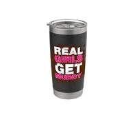 Real Girls get Muddy Race - Carrera de barro Vaso térmico de acero inoxidable de doble pared