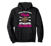 Real Girls Go Wild Hog Hunting Wild Boar Hunter Jabalí Temporada Sudadera con Capucha