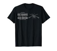 Real Grandpas Go Deer Hunting Funny Hunter Minimalista Camiseta