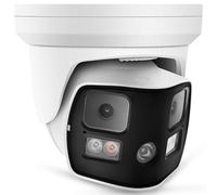 Real HD Cámara de Seguridad IP PoE de Doble Lente 8MP 4K panorámica de 180 Grados, visión Nocturna a Todo Color, H.265, IP66, Compatible con NDAA