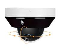 Real HD Cámara IP Domo de Seguridad PoE de 6 MP para Exteriores, Zoom óptico 3X, H.265, detección de vehículos Humanos Compatible con Hikvision Uniview NVR e Iris Azul