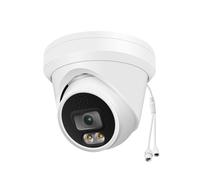 Real HD Cámara IP Domo de visión Nocturna a Todo Color de 6 MP para Sistemas Hik-Vision IP NVR, con Luces Blancas visibles, ángulo de visión de 105°, al Aire Libre, Compatible con NVR Hik-Vision a