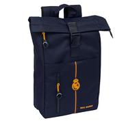 REAL MADRID 2ª EQUIPACIÓN 24/25 - Mochila con Solapa para Portátil de 15.6", Ideal para Diferentes Edades, Cómoda y Versátil, Calidad y Resistencia, 28x13x42 cm, Color Azul Marino