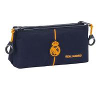 Real Madrid 2ª EQUIPACIÓN 24/25 - Neceser Escolar Infantil, con Cremallera Simple, Ideal para Niños de Diferentes Edades, Cómodo y Versátil, Calidad y Resistencia, 22x8x10 cm, Color Azul Marino
